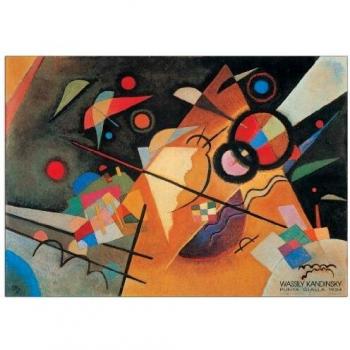 Artopweb Panel Decorativo con Diseño Kandinsky Punta Gialla, 1924, Madera, Multicolor, 100x1.8x70 cm