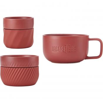 Juego de Tazas Familiares La Cafetiere 3pc - Rojo