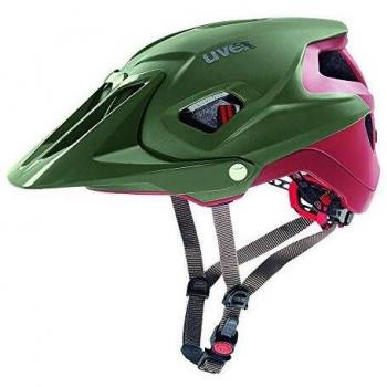 Uvex Quatro ITG Casco Ciclismo, Unisex Adulto, Verde/Rojo,