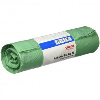 Vileda 138753 - Rollo de bolsas de basura industriales extragrandes, color verde