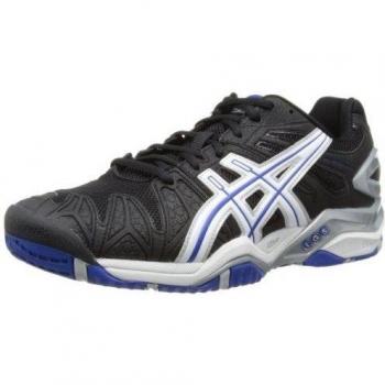 Asics Gel-Resolution 5 - Zapatillas de tenis, color Black/White/Blue 9001, talla 45 EU