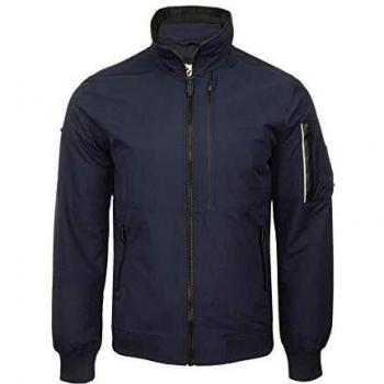 Superdry de los Hombres Moody Light Bomber Jacket, Azul, S