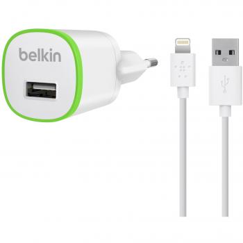 Belkin microcargador de pared de 1 A con cable de carga y sincronización, para iPhone 12, 12 Pro, 12 Pro Max, 12 mini, 11, 11 Pro, 11 Pro Max, XS Max, XS, XR, X, SE, 8 y 8 Plus, blanco