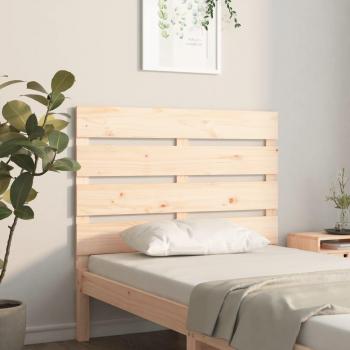 Cabecero para cama de madera maciza de pino 90x3x80 cm Marrón