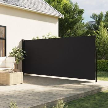 Toldo lateral retráctil 180x500 cm en colores Negro, Crema y Azul