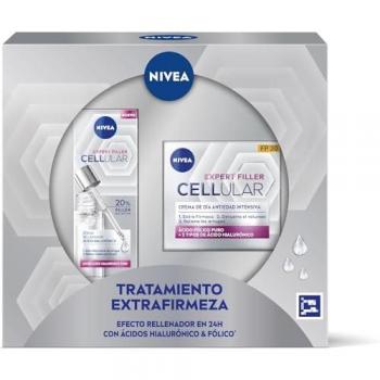 NIVEA Pack Cellular Expert Filler - Estuche de regalo con Crema de día FP30 (50 ml) y Sérum pipeta (30 ml) - Tratamiento extrafirmeza