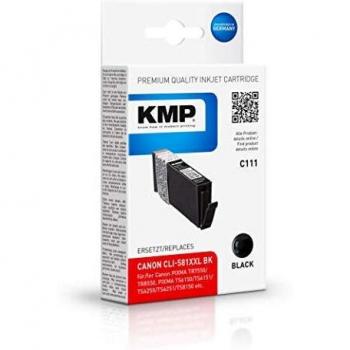 Cartucho de Tinta Compatible KMP C111 para Canon CLI-581XXL BK, 9.8 ml, Negro