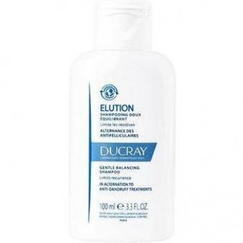 Ducray Elution Champú Reequilibrante 100ml - Champú suave que mejora el equilibrio del cuero cabelludo, formulado para reequilibrar y purificar, ideal para cueros cabelludos sensibles o irritados
