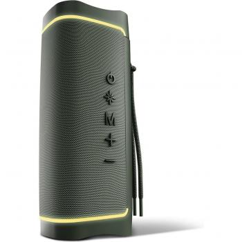 Energy Sistem Yume ECO Altavoz Bluetooth 15W con Luces LED RGB Verde, Resistencia al Agua IPX6, Fabricado con Plástico Reciclado