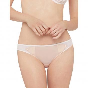 Lou 02242-043 Women's Belle de Lou Nude Solid Colour Lace Briefs Knickers Bikini Large