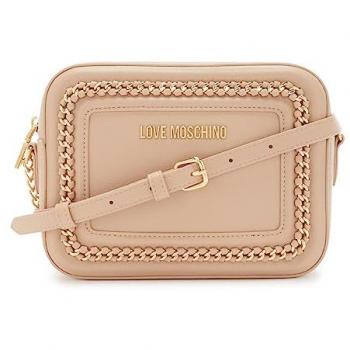 Moschino Beige Metallic Chain Crossbody Bag for Women - One Size