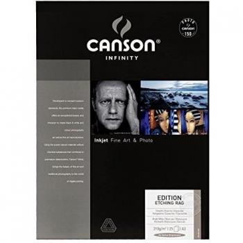 Caja A3, 25 Hojas, Canson Infinity Edition Etching Rag, 100% Algodón, 310g