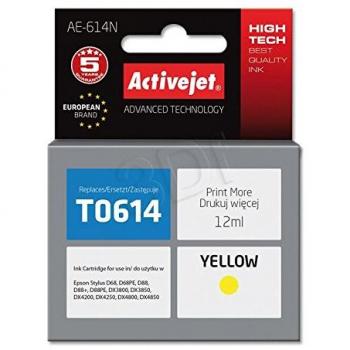 Tinta Amarilla ActiveJet AE-614 para impresoras Epson (Equivalente a T0614) - 13 ML con Chip