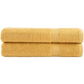 Toallas de sauna 2 uds 100% algodón 100x200 cm 600 gsm Color Verde, Dorado, Antracita y más