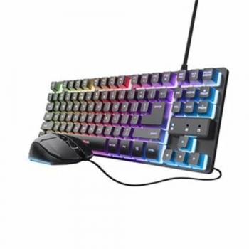 Combo Gaming Teclado y Ratón Con Cable Trust GXT798 2 en 1 Negro