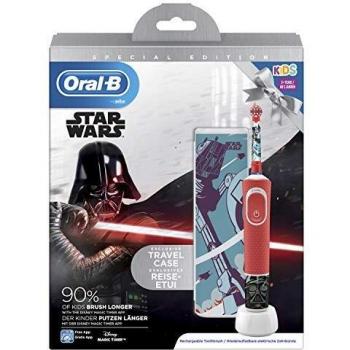 Oral-B Kids Rechargeable Electric Toothbrush with Star Wars Design and Travel Case