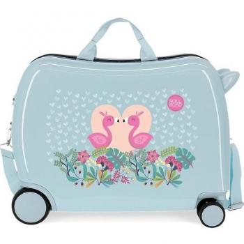 Maleta infantil Roll Road Pelican Love con divertido diseño de pelícanos