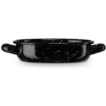Cacerola Baja Inducción Briebe Levante 16cm Acero Esmaltado Vintage Negro 0,6L