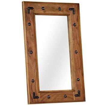 vidaXL Espejo de Madera Maciza de Acacia 50x80cm Decoración de Hogar Interior