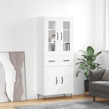 Armario alto blanco pulido de madera multicapa 69,5x34x180 cm