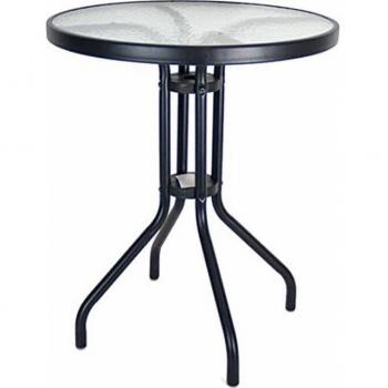 Mesa Redonda Metal y Cristal 60 x 71 cm - Lámparas de Mesa Elegante y Moderna