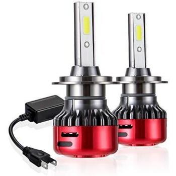 Kairiyard 2x 55W 9000LM LED H7 Faros Antiniebla Faros 6000K Bombilla Lámpara Automática Luces de Coche Conversión LED DC 9-18V Aleación Aluminio Super Rendimiento Disipación Calor Conducción Segura