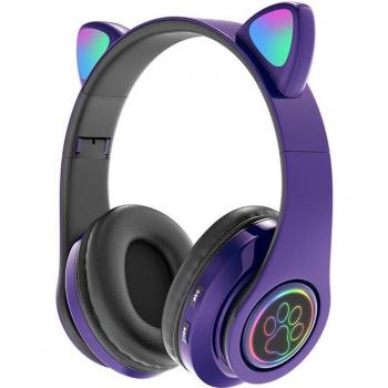 Auriculares inalámbricos deportivos con forma de oreja de gato, Bluetooth 5.0 y larga duración para móvil chica