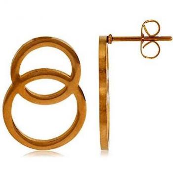 Córdoba Jewels | Pendientes en plata de ley 925 bañada en oro con diseño Alianzas Gold