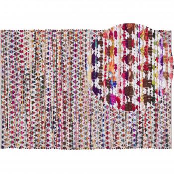 Alfombra Multicolor 160 x 230 cm Patrón Geométrico Rectangular Tejida a Mano Arakli