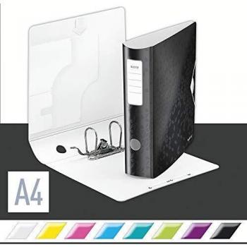 ARCHIVADOR LEITZ WOW A4 180º 80mm NEGRO