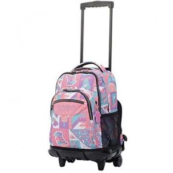 TOTTO Morral Rue Bomper Renglones Mochila con Ruedas, Adultos Unisex, Rosa
