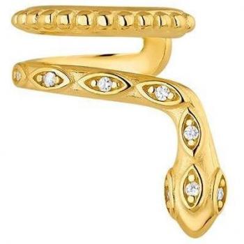 Ear Candy - Pendiente ear cuff Serpiente Ditza de plata bañado en oro amarillo 18k