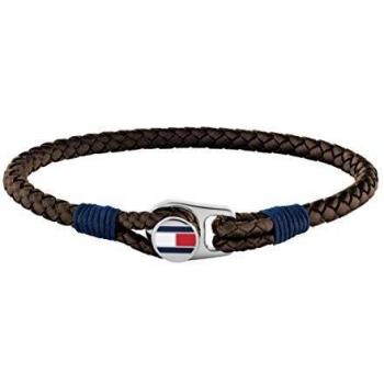Tommy Hilfiger Jewelry Pulsera para Hombre de Piel Marrón - 2790207S