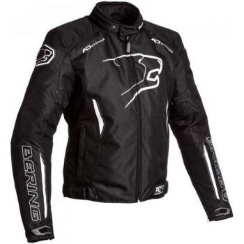 Bering chaqueta moto Eskadrille, Negro/Blanco, talla L