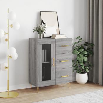 Aparador de madera de ingeniería gris Sonoma 69,5x34x90 cm Mueble de Almacenaje de Salón, Buffet para salón, Armario Auxiliar, Armario de Almacenamiento