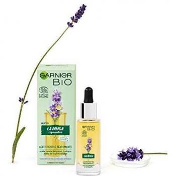 Garnier Bio, Sérum Facial Reafirmante con Aceite Esencial Lavanda y de Argán Ecológicos y Vitamina E, Nutre, Suaviza e Hidrata al Instante, Fórmula Vegana, 30 ml
