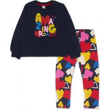 Conjunto de bebé niña Tuc Tuc de sudadera y leggin de felpa Road To Adventure