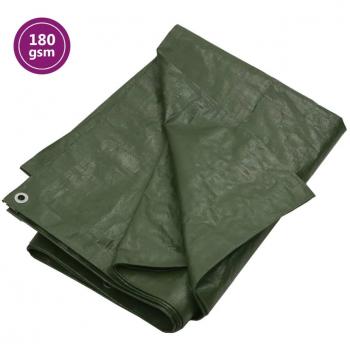 Lona de 180g/m² 3x6 m verde HDPE