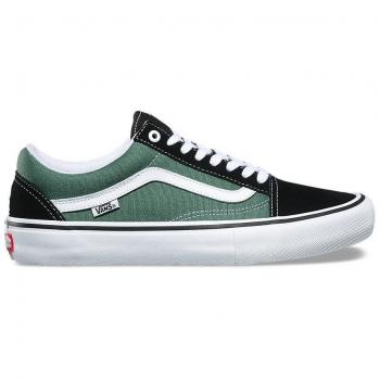 Vans Old Skool Pro' Black/Duck Green. 8UK