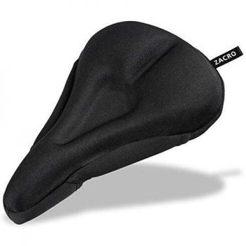 Zacro 29 * 19 cm Cubierta de Gel Sillin Bicicleta, Cubre Sillines Bicicleta Gel Suave,Cojín Saddle Bici Suave,Impermeable y Anti-Polvo,Negro