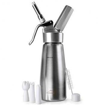 Lacor 68404 - Sifón de crema, inoxidable, cabezal aluminio, 0,5 litros