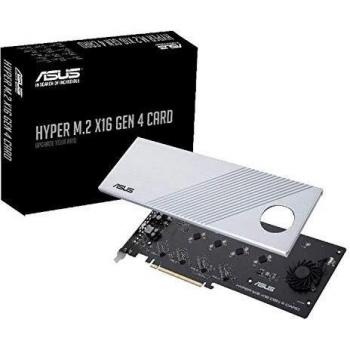 ASUS Hyper M.2 x16 Gen 4 Internal Interface Card and Adapter for NVMe SSDs
