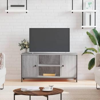 Mueble de TV de madera contrachapada gris Sonoma 100x40x50 cm