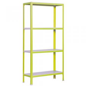 Estantería SimonHome Click Mini 4/400 Verde/Blanco, Metálica, Sin Tornillos, Estilo Industrial, 1600x800x400 mm