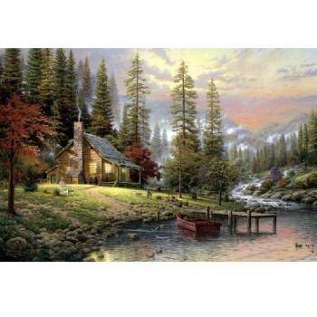 Puzzle Schmidt Spiele Thomas Kinkade Casa en las Montañas - 500 Piezas
