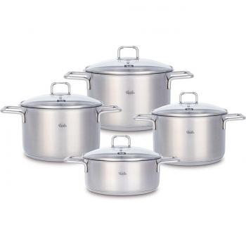 Fissler - Batería de Cocina Hamburg de 4 piezas en Acero Inoxidable 18/10
