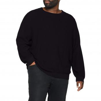 JACK & JONES Jjestructure Knit Crew Neck PS, suéter para Hombre, Negro Black, XXXXXX-Large