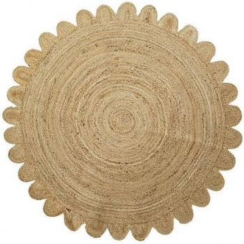 Alfombra de Yute Natural Redonda Mediana