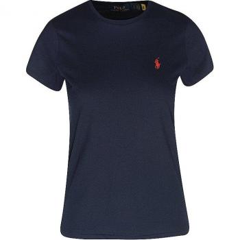Polo Ralph Lauren Blue Crewneck Tee with IIC Logo Embroidery, Female, Size: L