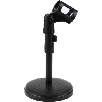 Trípode Plegable de Escritorio para Micrófono con Ángulo Ajustable, Soporte de Montaje de Plástico Negro